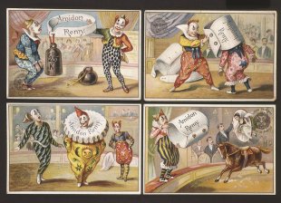 Mini-scènes de cirque, lithographie publicitaire, 1905